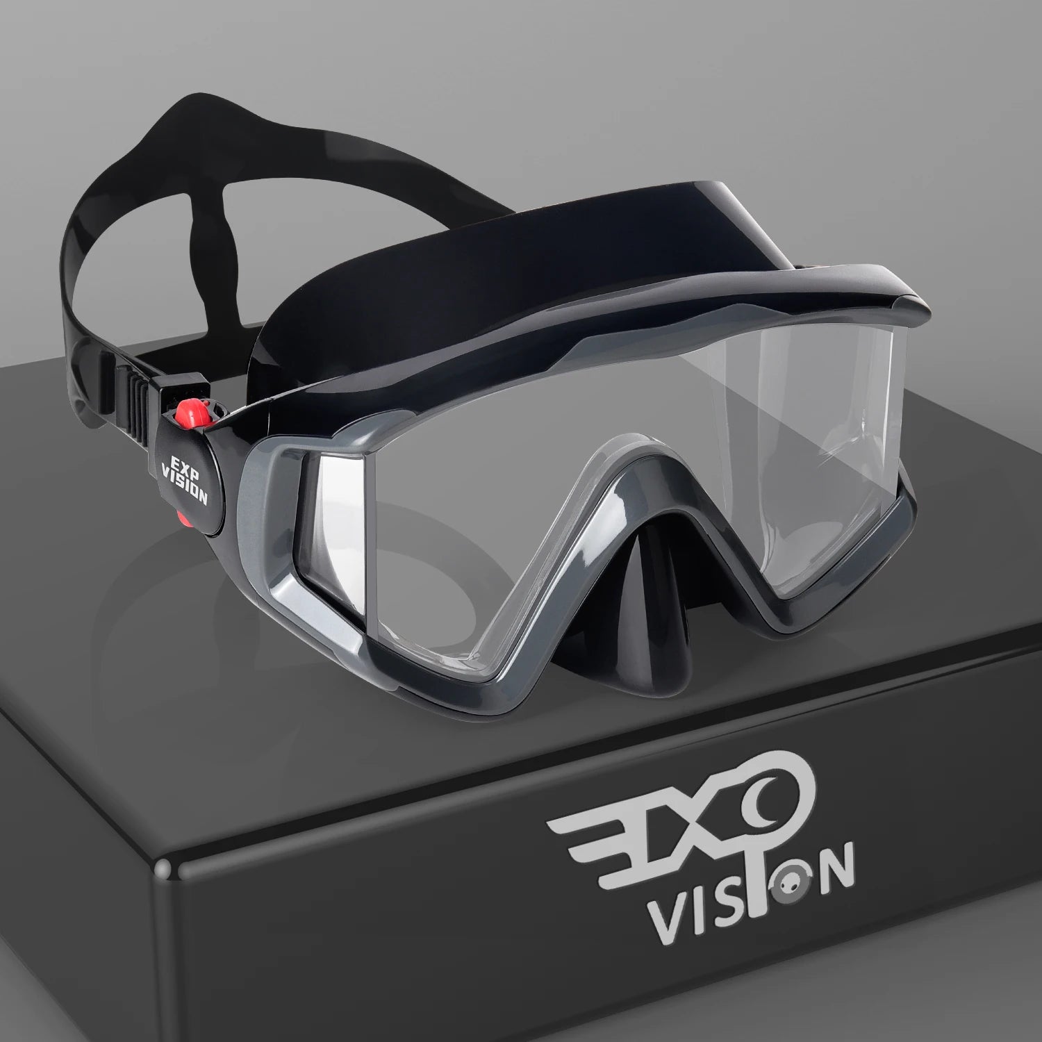 Adult Scuba Diving Mask Pano 3 Panoramic Tempered Glass Snorkeling Dive Mask, Premium Swim Goggles with Nose Cover Snorkeling