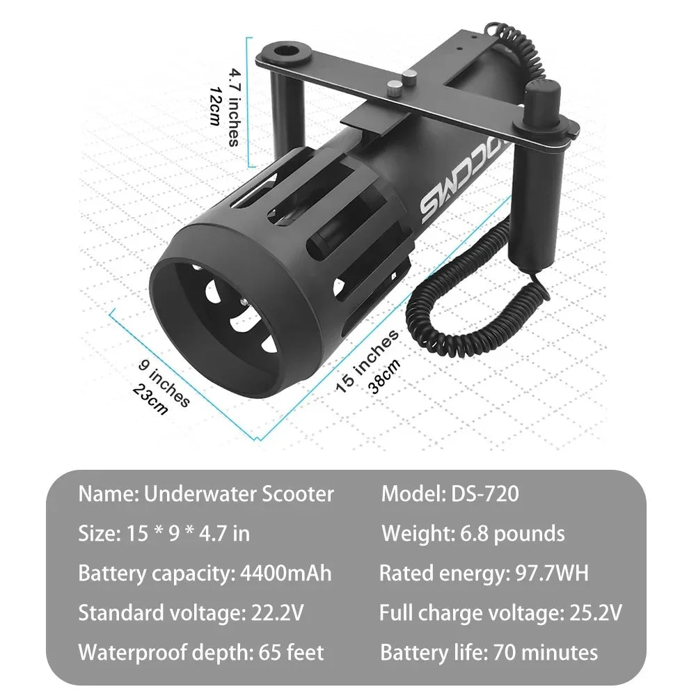 Underwater Scooter Diving Equipment Sea Scooter Diving Equipment Paddleboard Motor For Snorkeling Swimming Diving Enthusiasts