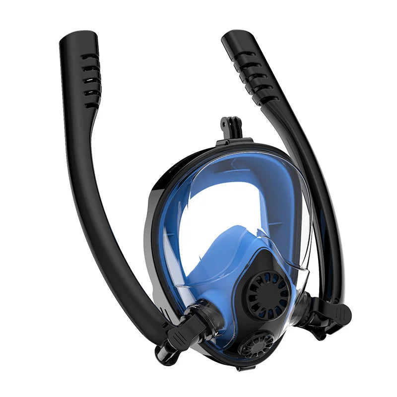 Professional Adults 180° Full Face Snorkel Mask Wide-Eye Panoramic Vision Advanced Anti-Fog Leak-Proof Underwater Adventures