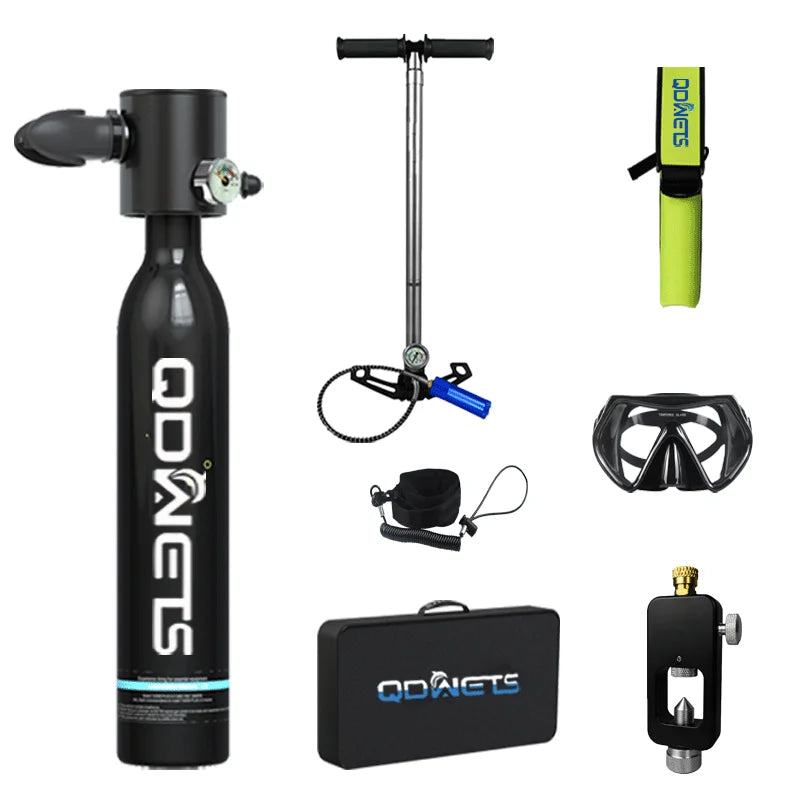 Mini Scuba Diving Tank Oxygen Tank 5-10 Minutes Time Diving Equipment Snorkeling Scuba Tank Underwater Breathing Respirator 0.5L