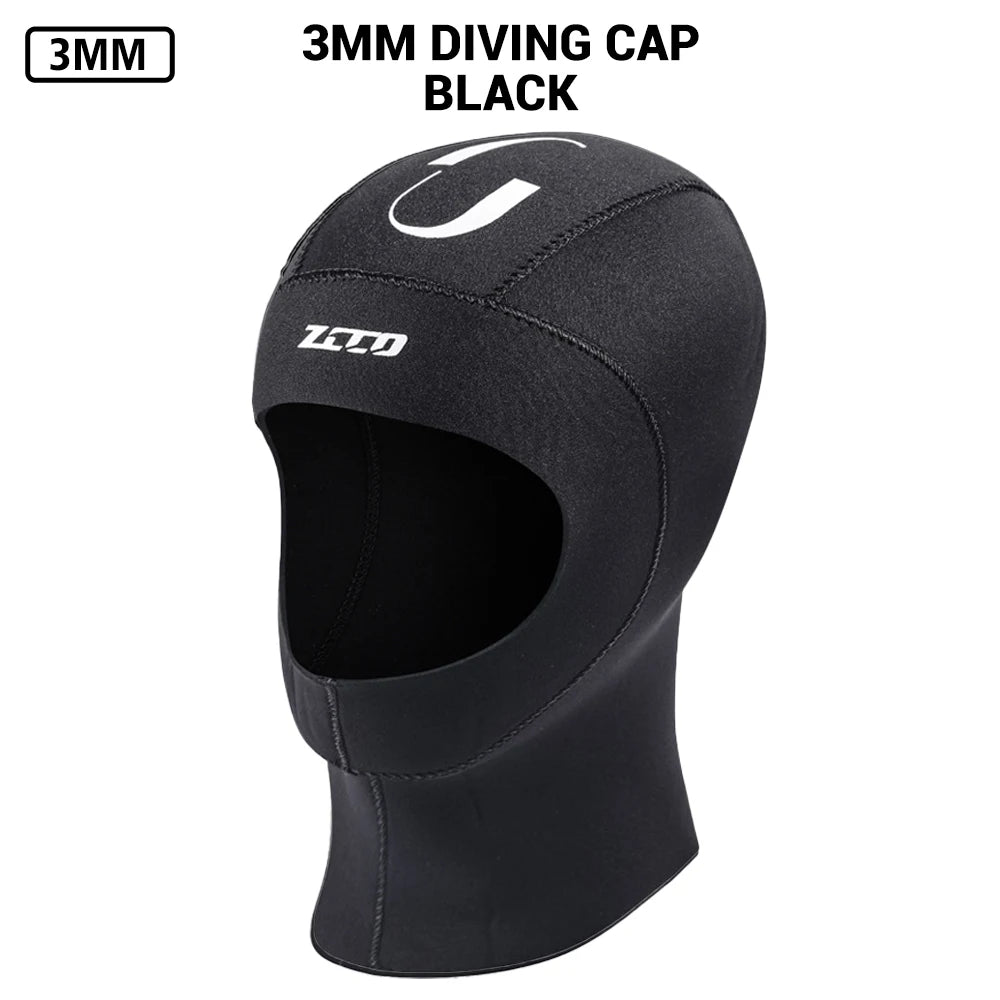 Underwater Fishing Equipment 3MM Neoprene Swimming Caps Kitesurf Windsurf Hats Hunting Snorkeling Scuba Pool Diving Swimming Cap