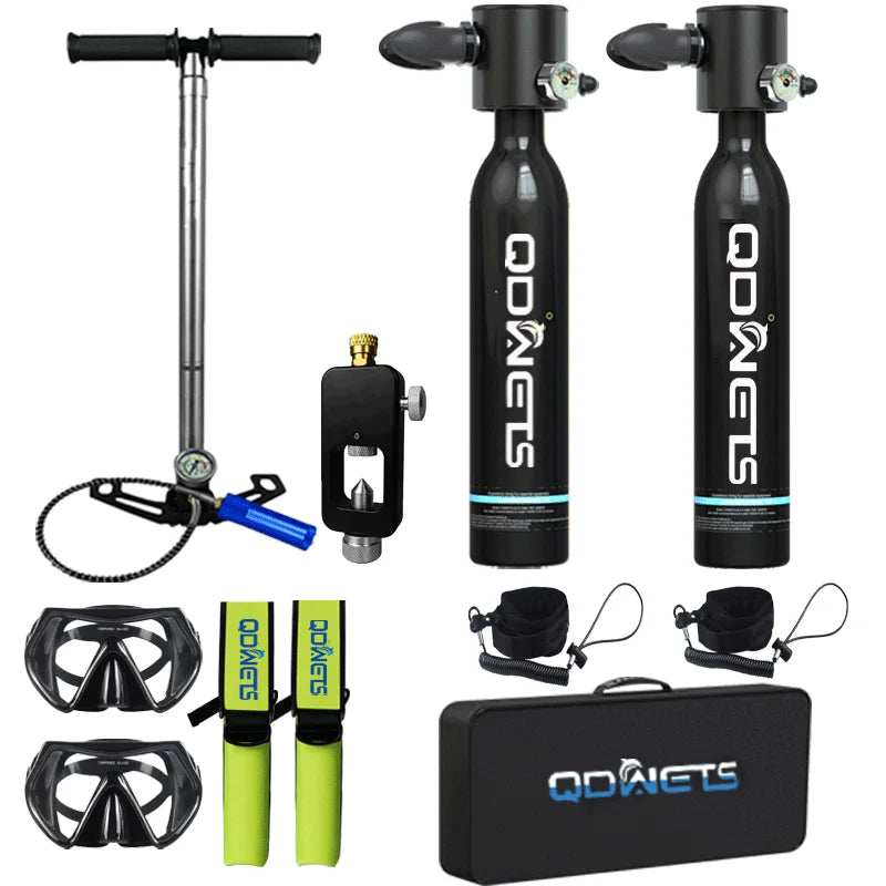 Mini Scuba Diving Tank Oxygen Tank 5-10 Minutes Time Diving Equipment Snorkeling Scuba Tank Underwater Breathing Respirator 0.5L