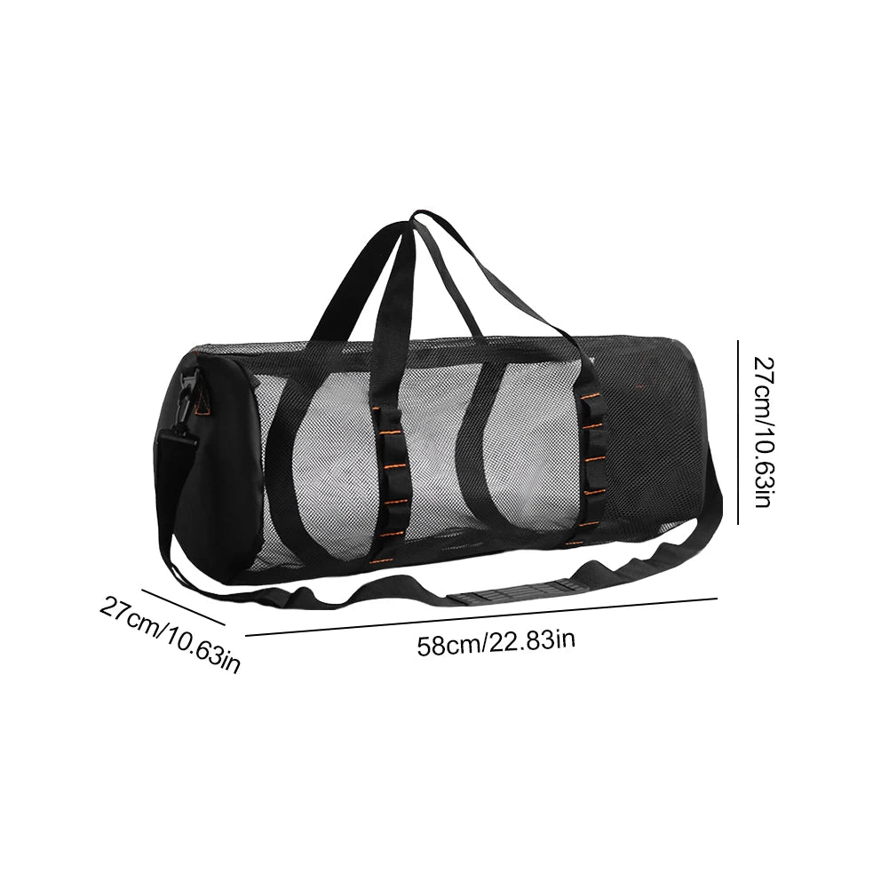Mesh Dive Bag Extra Large Travel Diving Mesh Duffel Bag for Scuba Surfing Snorkeling Equipment Dry Bag Hold Mask Fins Snorke